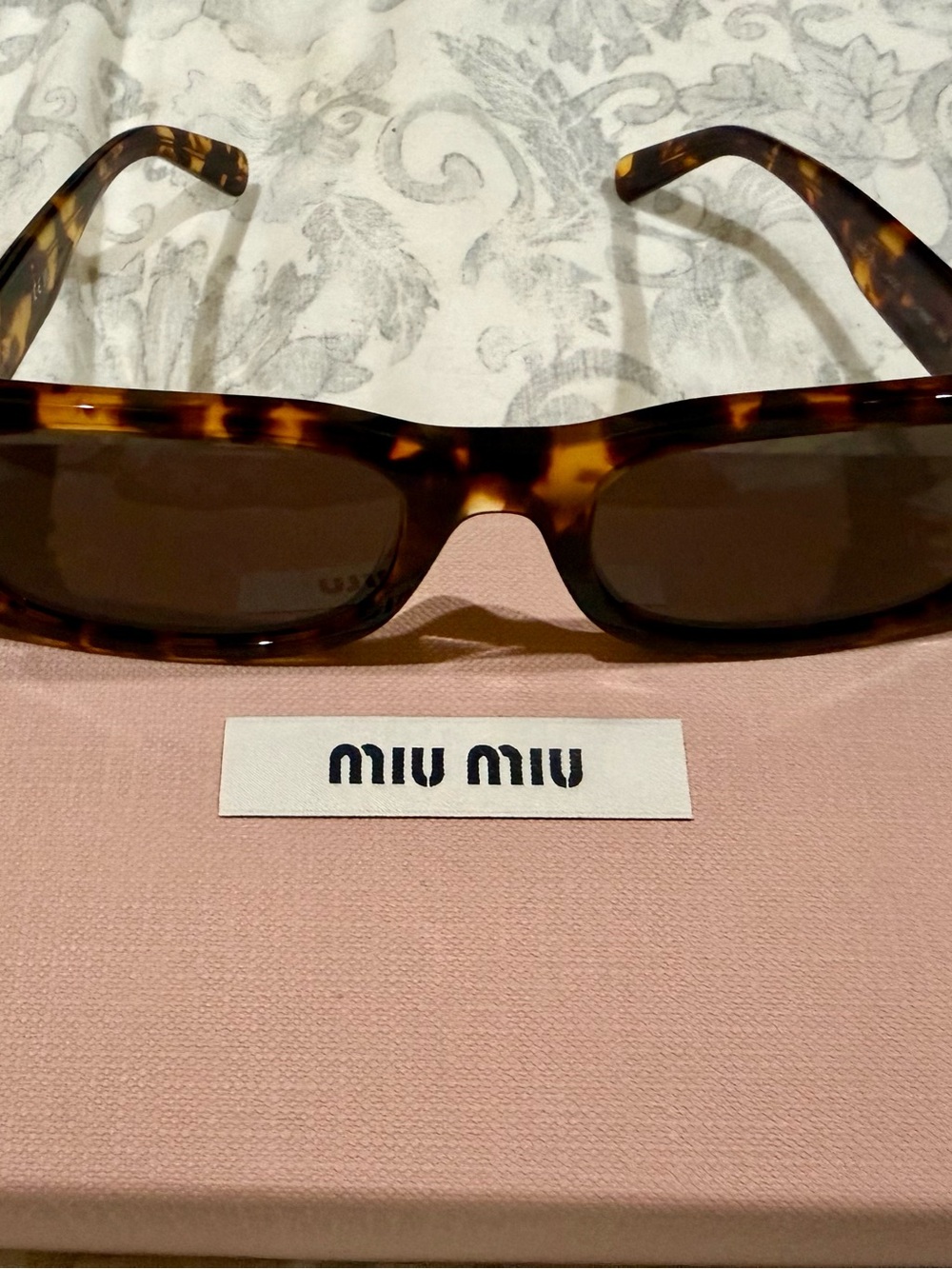 Miu Miu SMU 08ZS Tortoiseshell Sunglasses - Brown Lenses